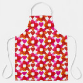 Kleurrijke harten schort (Voorkant)