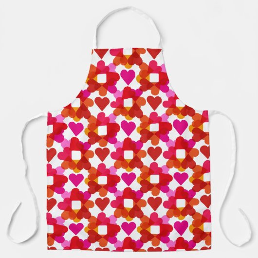 Kleurrijke harten schort (Voorkant)