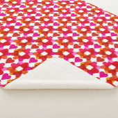 Kleurrijke harten sherpa deken (3/4)