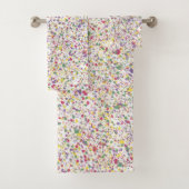 Kleurrijke Harten Splatter Paint, Abstract Bad Handdoek (Insitu)