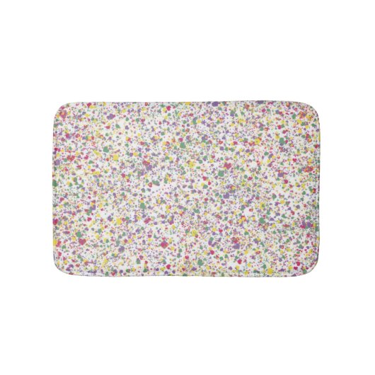Kleurrijke Harten Splatter Paint, Abstract Badmat (Voorkant)