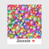 kleurrijke harten sticker (Vel)