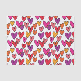 kleurrijke harten tissuepapier