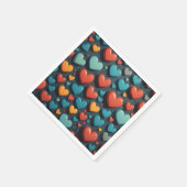 Kleurrijke harten, Valentijn kunst Servet (Hoek)