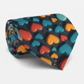 Kleurrijke harten, Valentijn kunst Stropdas (Opgerold)