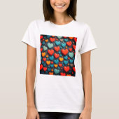 Kleurrijke harten, Valentijn kunst T-shirt (Voorkant)