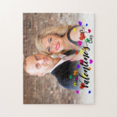 Kleurrijke Harten Valentijnsdag Fototypografie Legpuzzel (Verticaal)