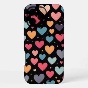 Kleurrijke harten Valentijnsdag iPhone 16 Pro Max Hoesje