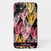 KLEURRIJKE HARTEN VALENTIJNSDAG PATROON Case-Mate iPhone CASE (Achterkant)