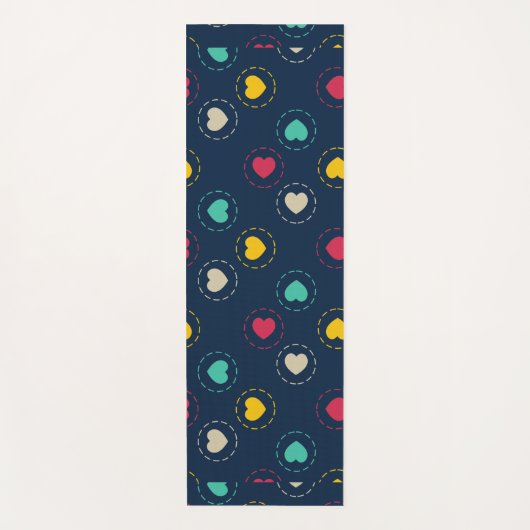 kleurrijke harten yogamat (Voorkant)