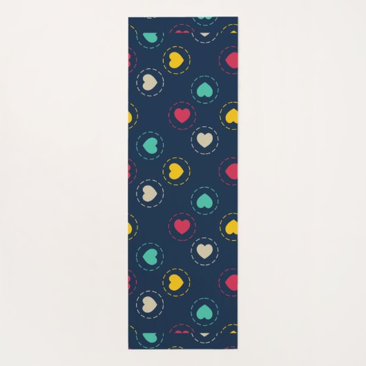 kleurrijke harten yogamat (Achterkant)