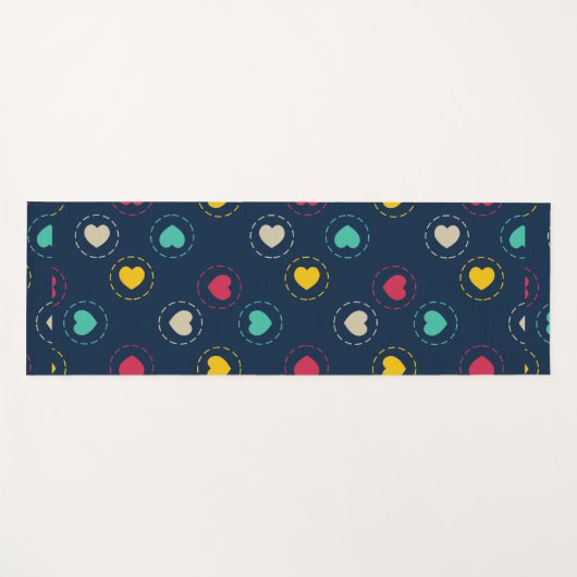 kleurrijke harten yogamat (Voorkant (horizontaal))