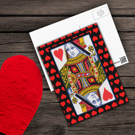  kleurrijke  hartenkoningin briefkaart