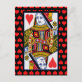 kleurrijke hartenkoningin briefkaart (Voorkant)