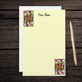  kleurrijke  hartenkoningin briefpapier