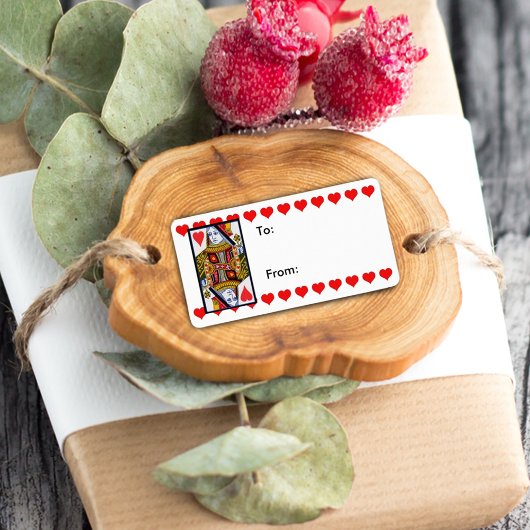  kleurrijke  hartenkoningin etiket