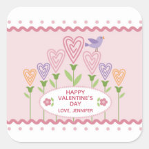 Kleurrijke Hartjes Bloemige Valentijn