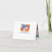 Kleurrijke Hartjes Gelaagde Save the Date Kaarten (Achterkant)