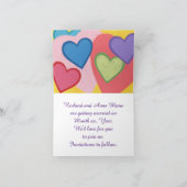 Kleurrijke Hartjes Gelaagde Save the Date Kaarten (Binnen)