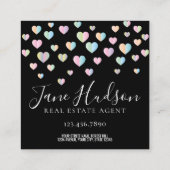 Kleurrijke Hartspikkels Visitekaartje (Achterkant)