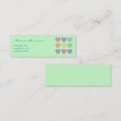 Kleurrijke hartsprofielkaart mini visitekaartje (Voorkant / Achterkant)