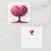 Kleurrijke Hartvormige Boom  Notitiekaartje (Voorkant / Achterkant)