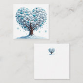 Kleurrijke hartvormige boom notitiekaartje (Voorkant / Achterkant)