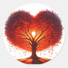 Kleurrijke hartvormige boombomen Stickers