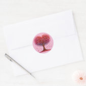 Kleurrijke hartvormige boombomen Stickers (Envelop)