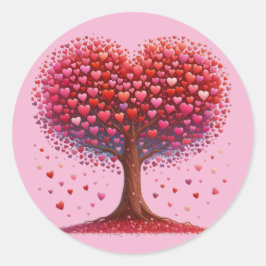 Kleurrijke hartvormige boombomen Stickers