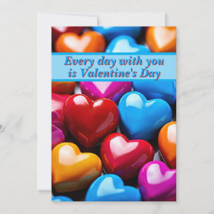 Kleurrijke hartvormige Snoep Valentijn Kaart