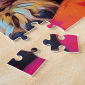 Kleurrijke Havanese hond slapen Legpuzzel (Zijkant)