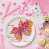 Kleurrijke Hawaïaanse Bloemen Moederdag Papier Bor Papieren Bordje (Feest)