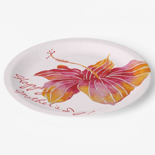 Kleurrijke Hawaïaanse Bloemen Moederdag Papier Bor Papieren Bordje (Gekanteld)