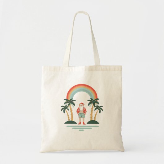 Kleurrijke Hawaïaanse Kerstman Tote Bag (Voorkant)