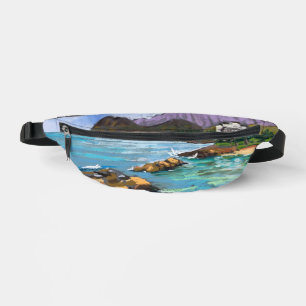 Kleurrijke Hawaïaanse Ko'Olina strand hipster tas