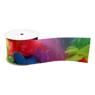 Kleurrijke Hawaïaanse Luau Party Lei kransbloemen Satijnen Lint