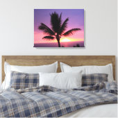 Kleurrijke Hawaïaanse Zonsondergang Canvas Print (Insitu (Slaapkamer))
