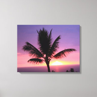 Kleurrijke Hawaïaanse Zonsondergang Canvas Print