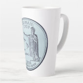 Kleurrijke Hawaii State Quarter Ontwerp Latte Mok (Rechterhoek)
