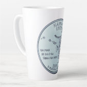 Kleurrijke Hawaii State Quarter Ontwerp Latte Mok (Linkerhoek)