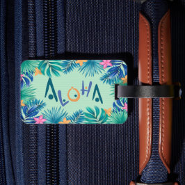 Kleurrijke Hawaiiaanse Aloha Groet Bagagelabel