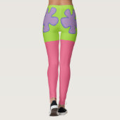 Kleurrijke Hawaiiaanse tweekleurige broek Leggings (Achterkant)