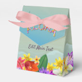 Kleurrijke Hawaiian Beach bruiloft thema Bedankdoosjes (Voorkant Zijde)