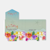 Kleurrijke Hawaiian Beach bruiloft thema Bedankdoosjes (Uitgevouwen)