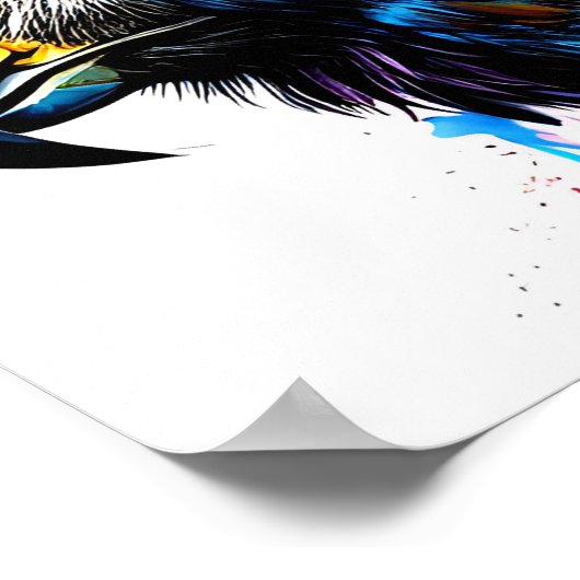 kleurrijke hawenkvogel poster (Hoek)