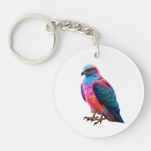 Kleurrijke Hawk Art Sleutelhanger