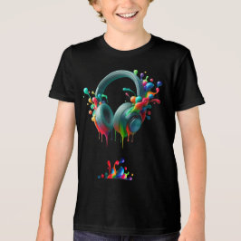 Kleurrijke HeadPhone Tri-Blend Shirt