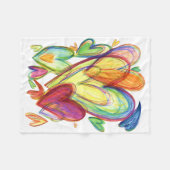 Kleurrijke Healing Hearts Rainbow Soft Fuzzy Deken (Voorkant (Horizontaal))