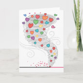 Kleurrijke Heart Tornado Valentijn Feestdagen Kaart (Voorkant)